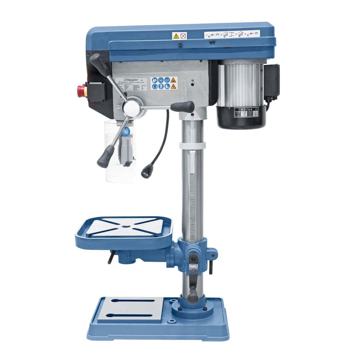 Furadora de bancada Bernardo BM 25 T / 230 V com display digital e LED – furação Ø 25 mm, cone MT 2, 16 velocidade 220-2.840 rpm, motor 0,75 kW 230V, peso 57 kg