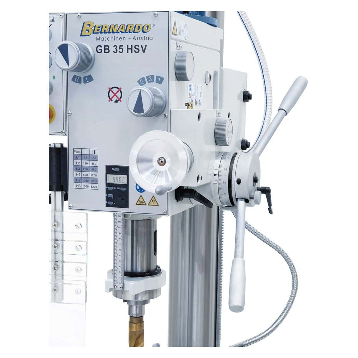 Trapano a ingranaggi GB 35 HSV con impianto di refrigerazione