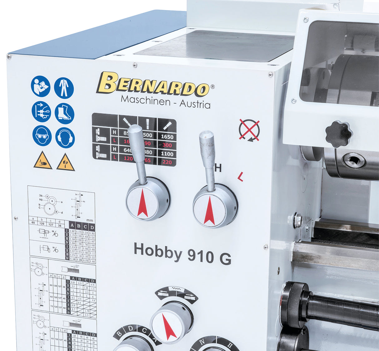 Bernardo Tornio Hobby 910 G 230V / 400V con DRO a 3 assi ES-12 V