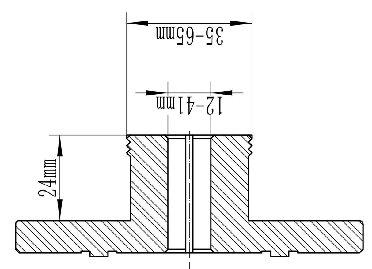 Bucha para torno Bernardo Mordentes a perno M115 - 25 mm