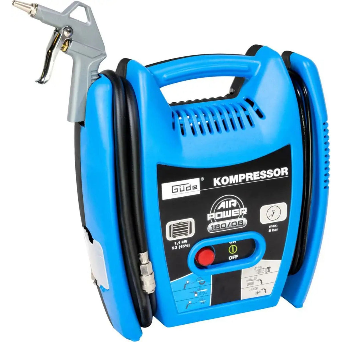Compressor de ar portátil Güde Airpower 180/08