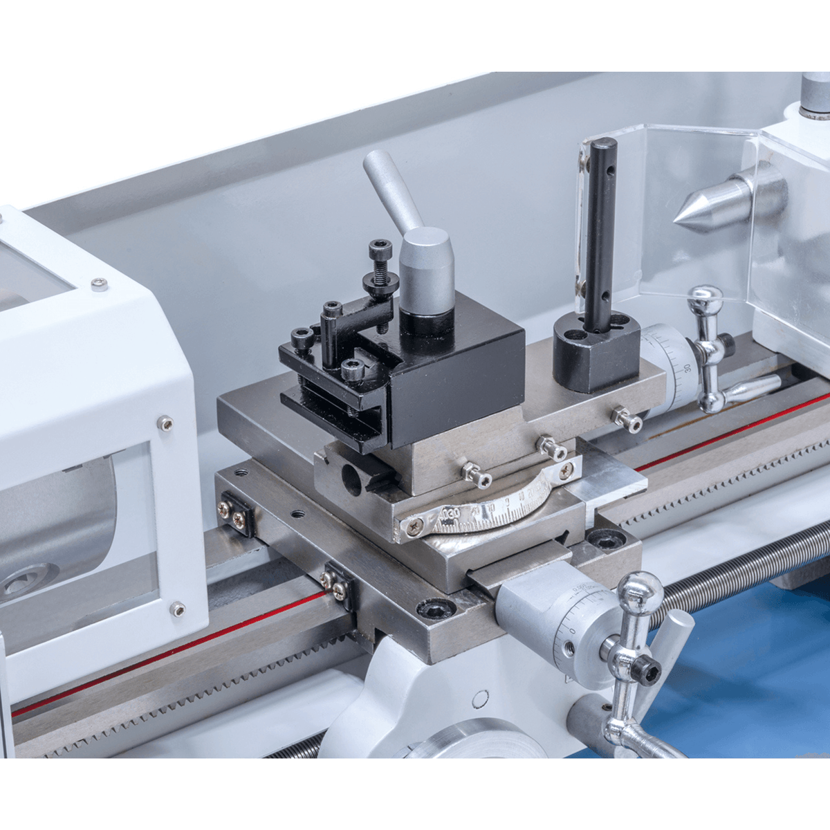 Torno para metal Bernardo Hobby 350 Top compacto com DRO 2 eixos