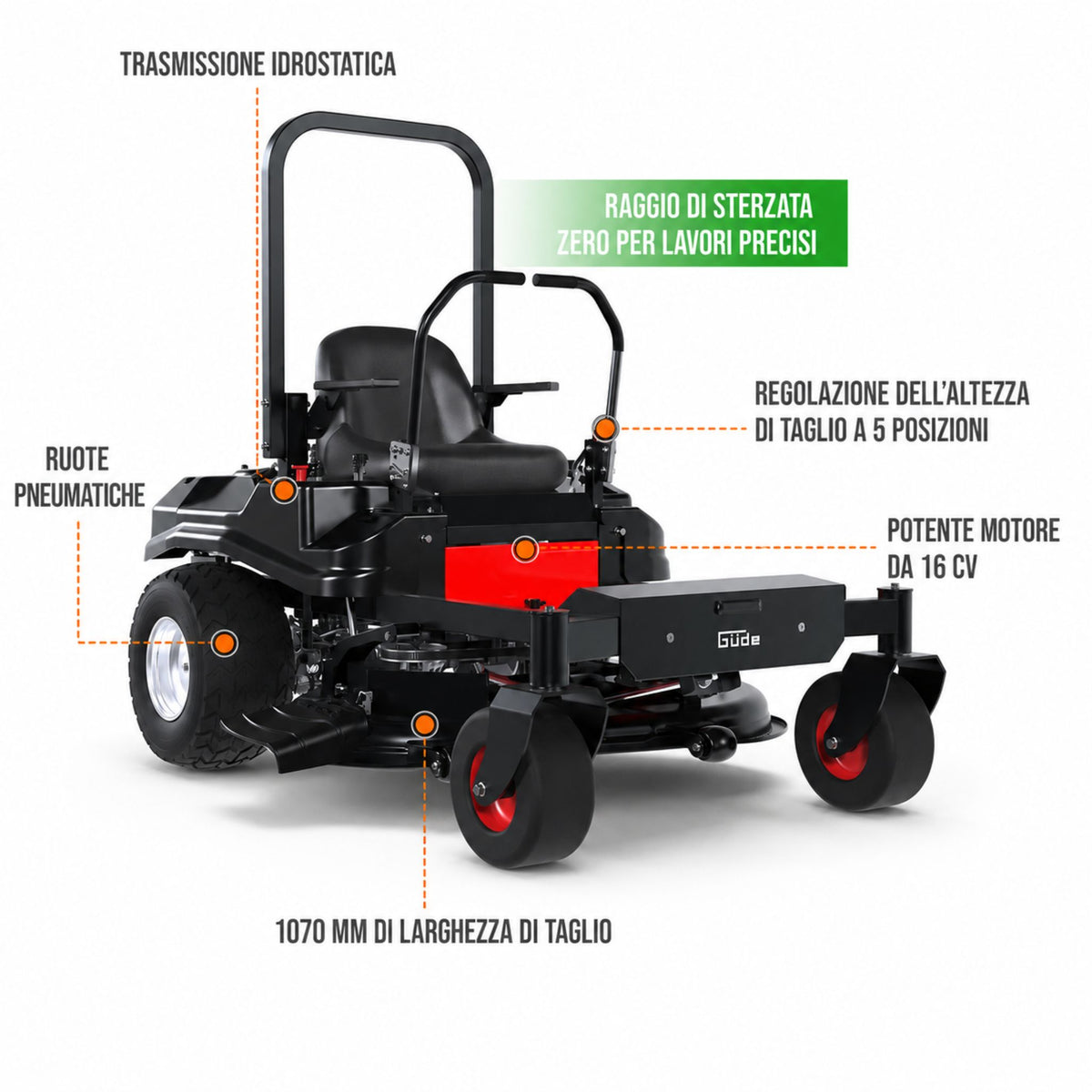 Trator corta-relva Güde GZT 1070