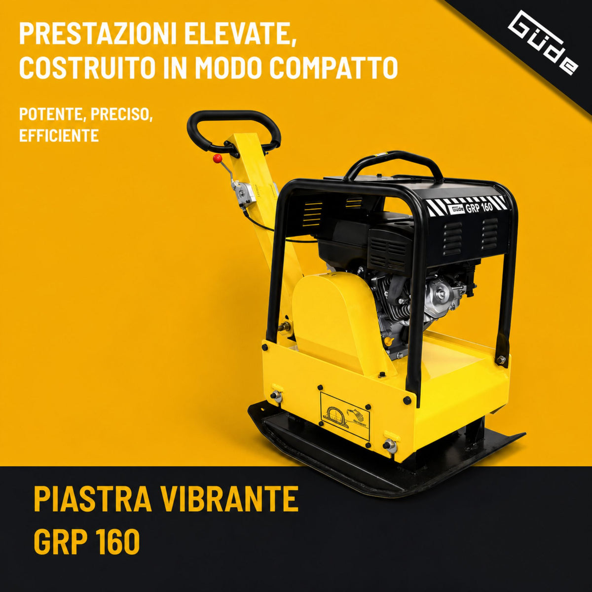 Equipamento de construção Guede Placa vibratória GRP 160 30 kN
