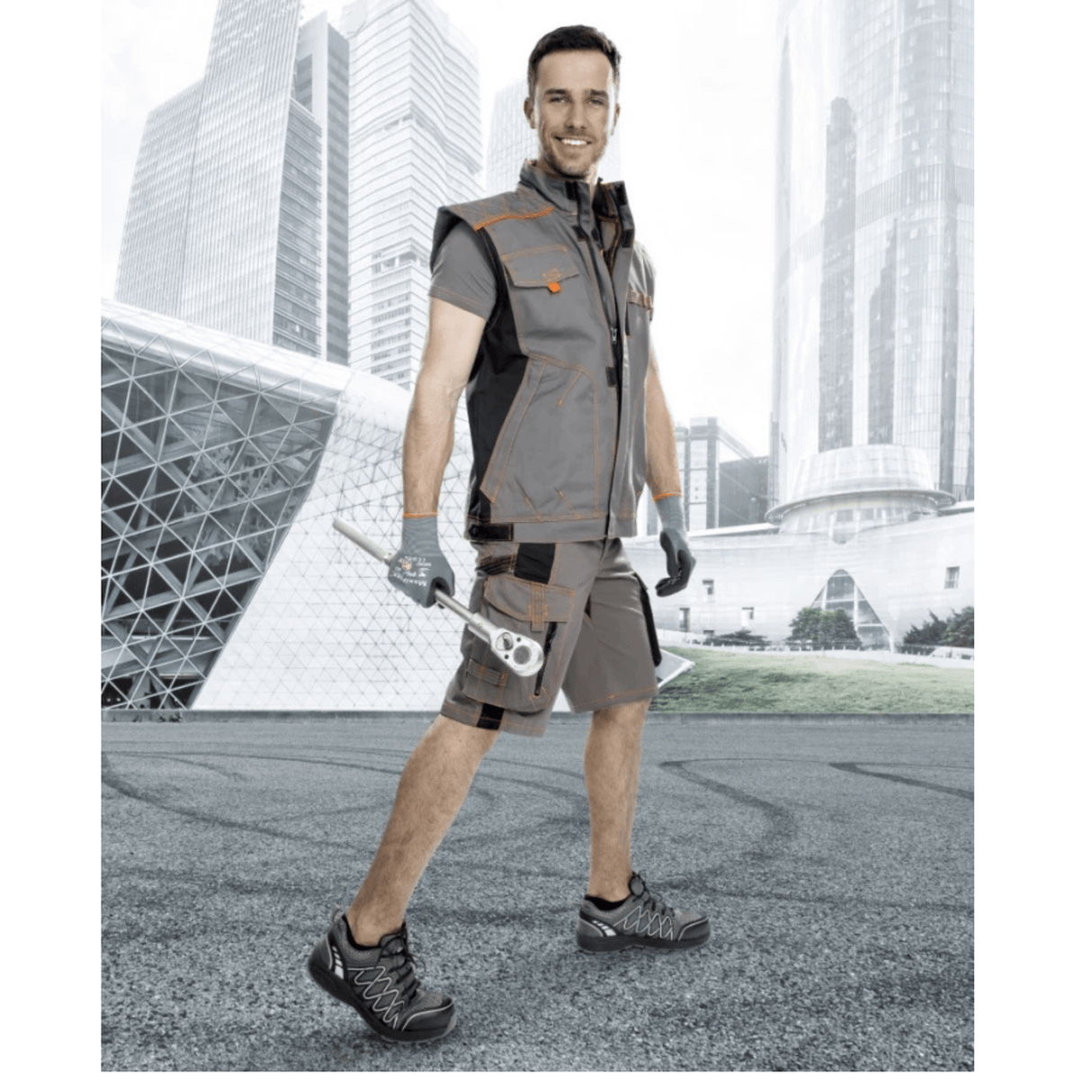 Gilet da lavoro ARDON VISION grigio/nero – Resistente e professionale