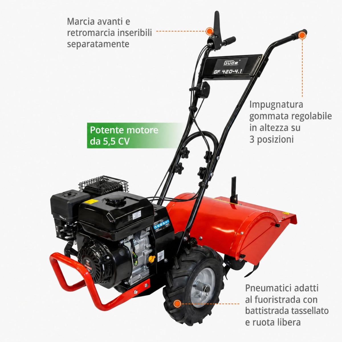 Motoenxada a gasolina Güde GF 420-4.1