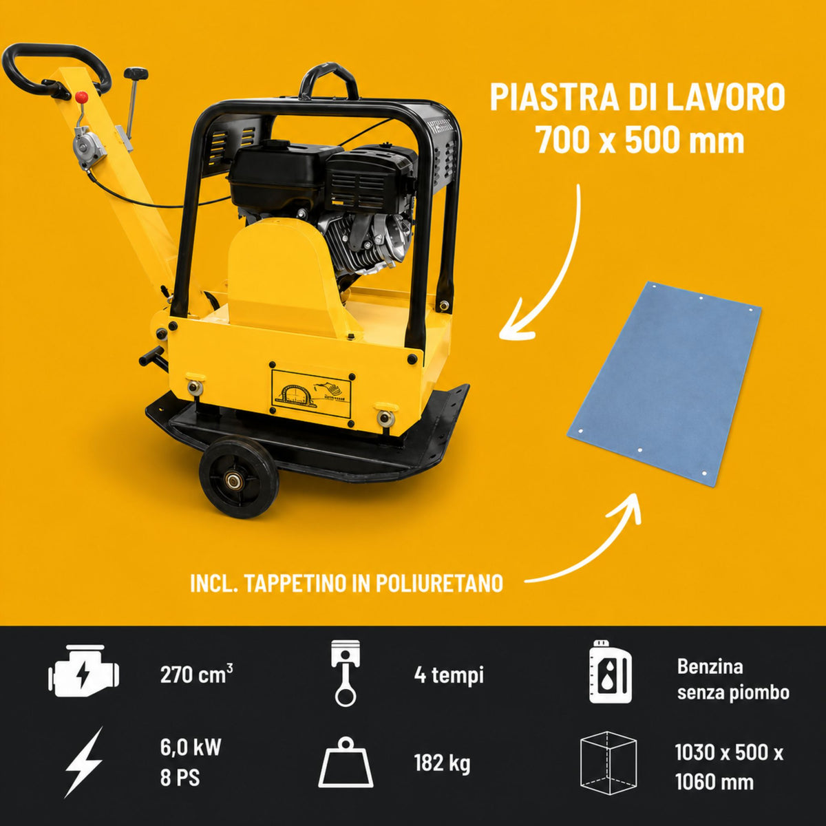 Equipamento de construção Guede Placa vibratória GRP 160 30 kN
