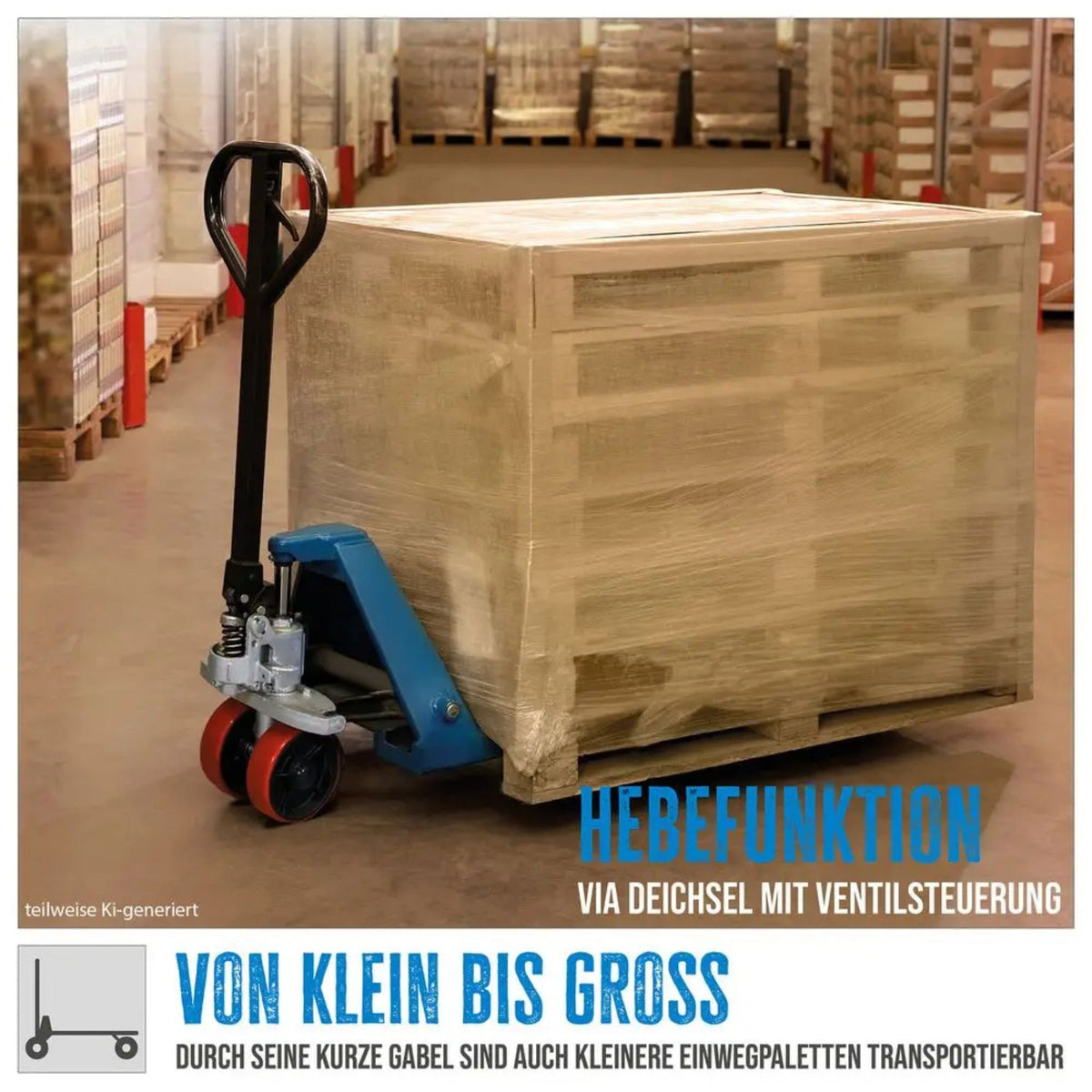 Empilhador manual Güde 2500 kg – PU (garfos 800 mm)