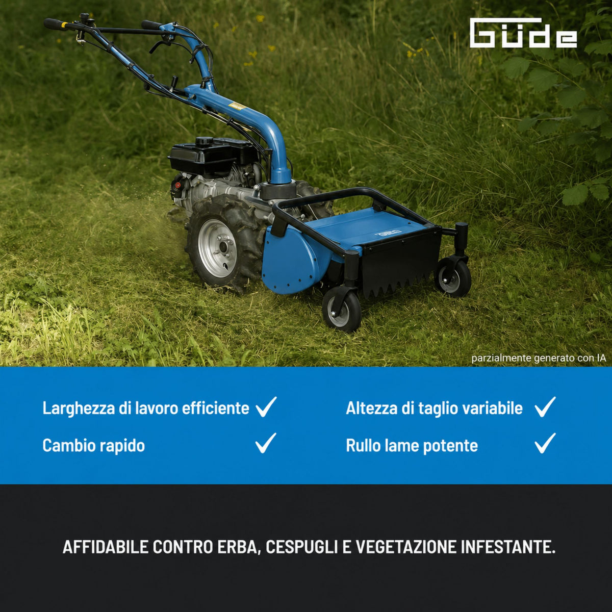 Trincia a flagelli para motocoltivatore Güde GSM 501