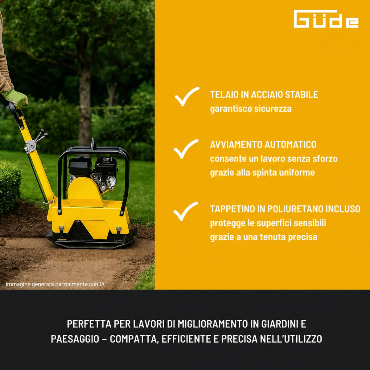 Equipamento de construção Guede Placa vibratória GRP 125