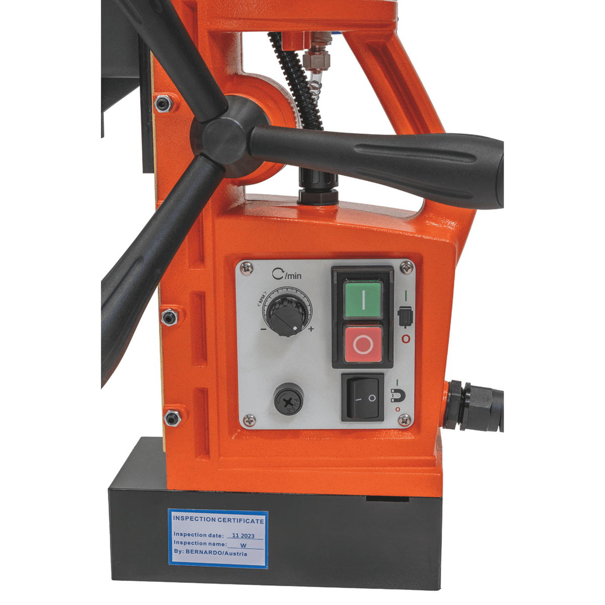 Caroteadora magnética Bernardo MD 5050 VD – Ø 50 mm × 50 mm, velocidade variável (Variable Drive), motor 1700 W, peso 11.2 kg