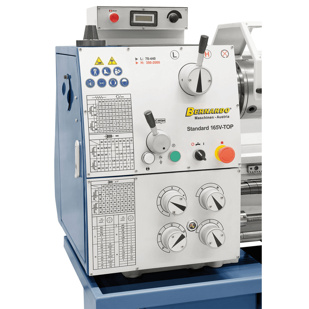 Tornio Bernardo Standard 165 V-Top con DRO 3 assi ES-12 V