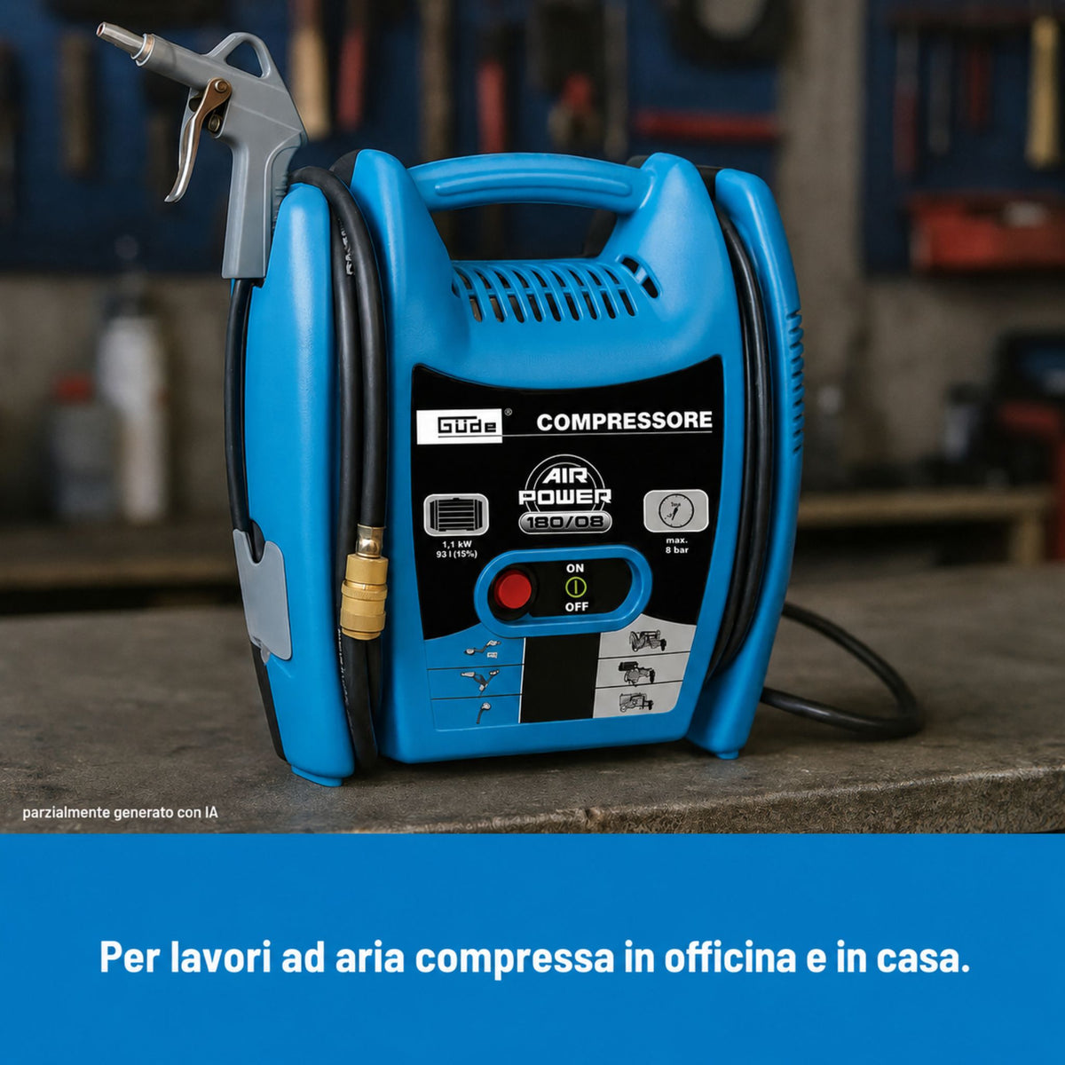 Compressor de ar portátil Güde Airpower 180/08