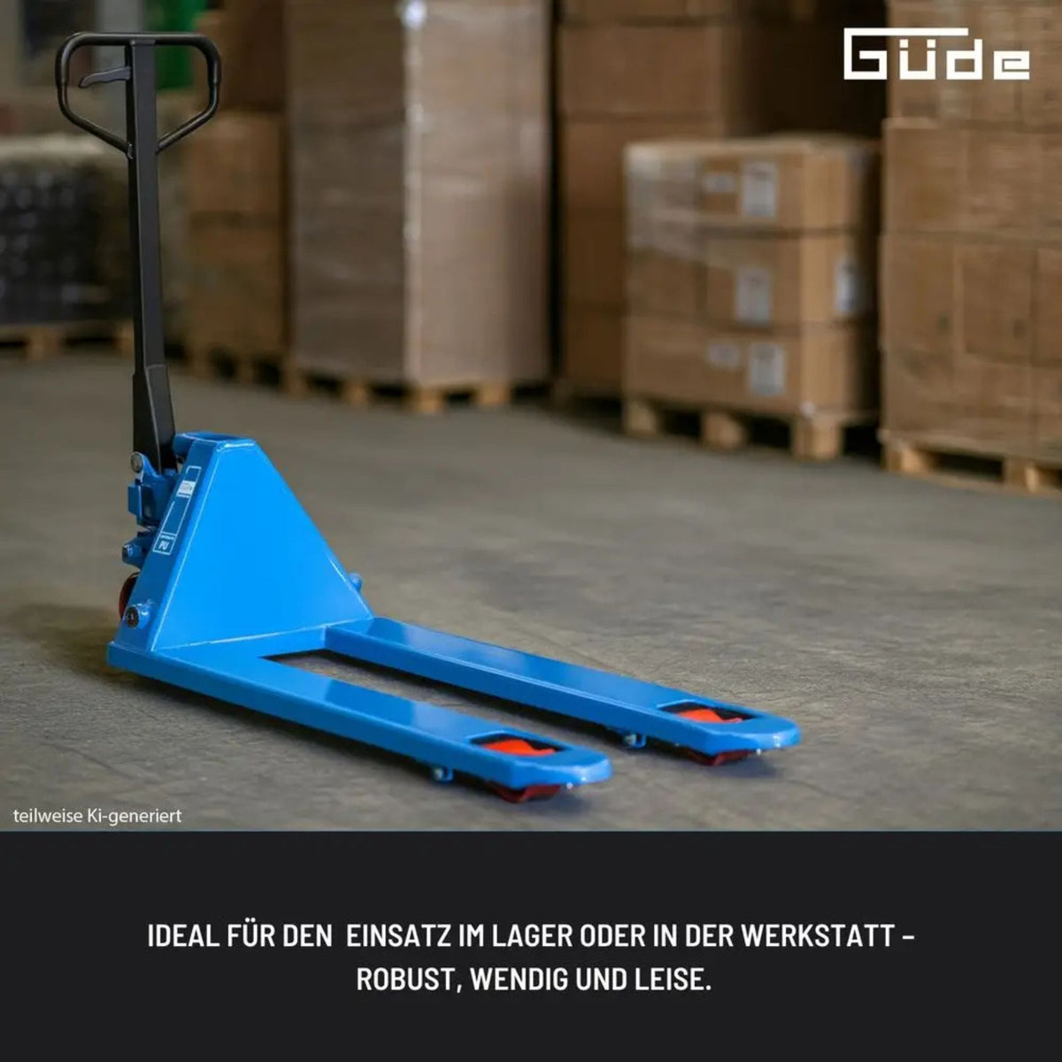 Empilhador manual Güde 2500 kg – PU (poliuretano)