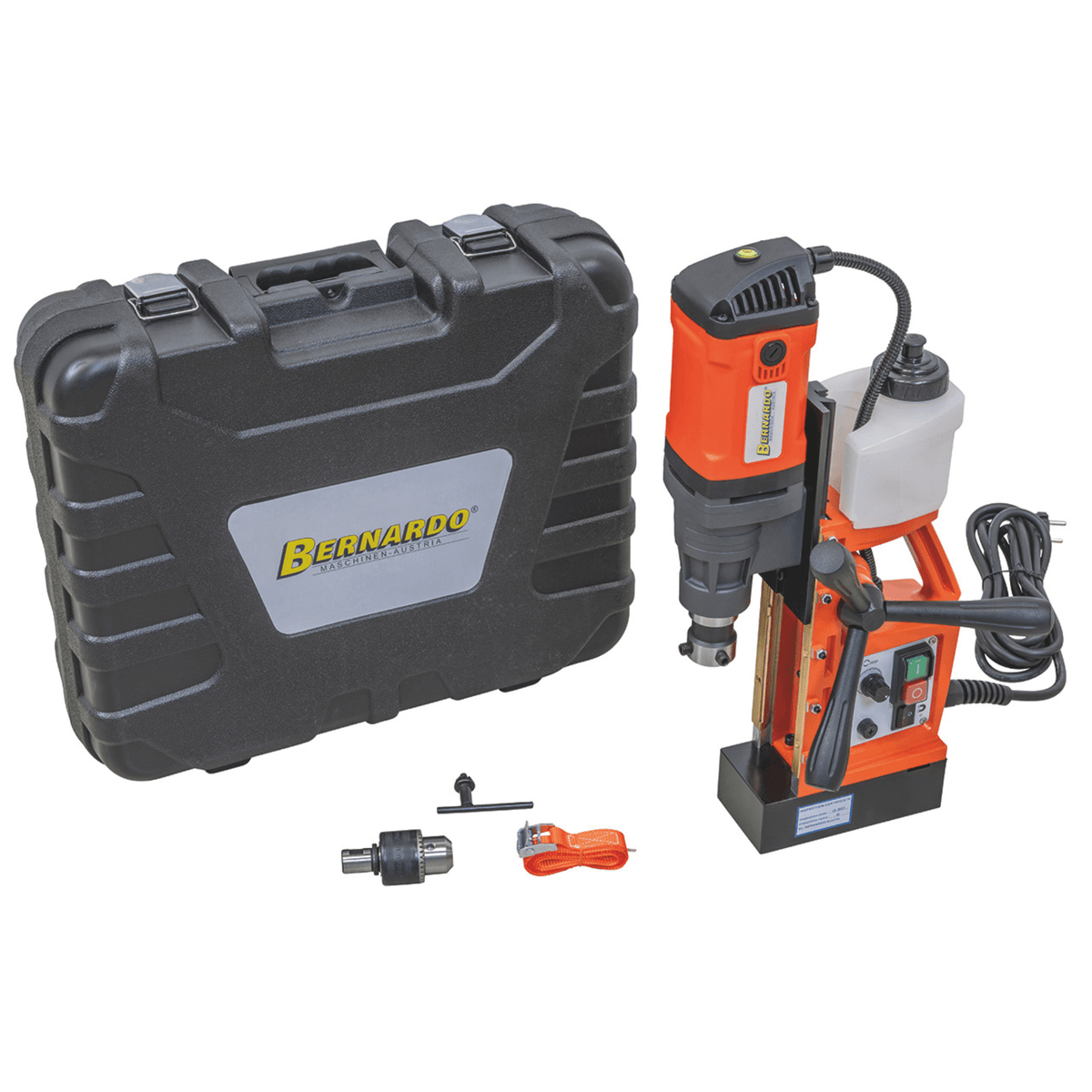 Caroteadora magnética Bernardo MD 3550 VD – Ø 35 mm × 50 mm, velocidade variável (Variable Drive), motor 1550 W, peso 11 kg