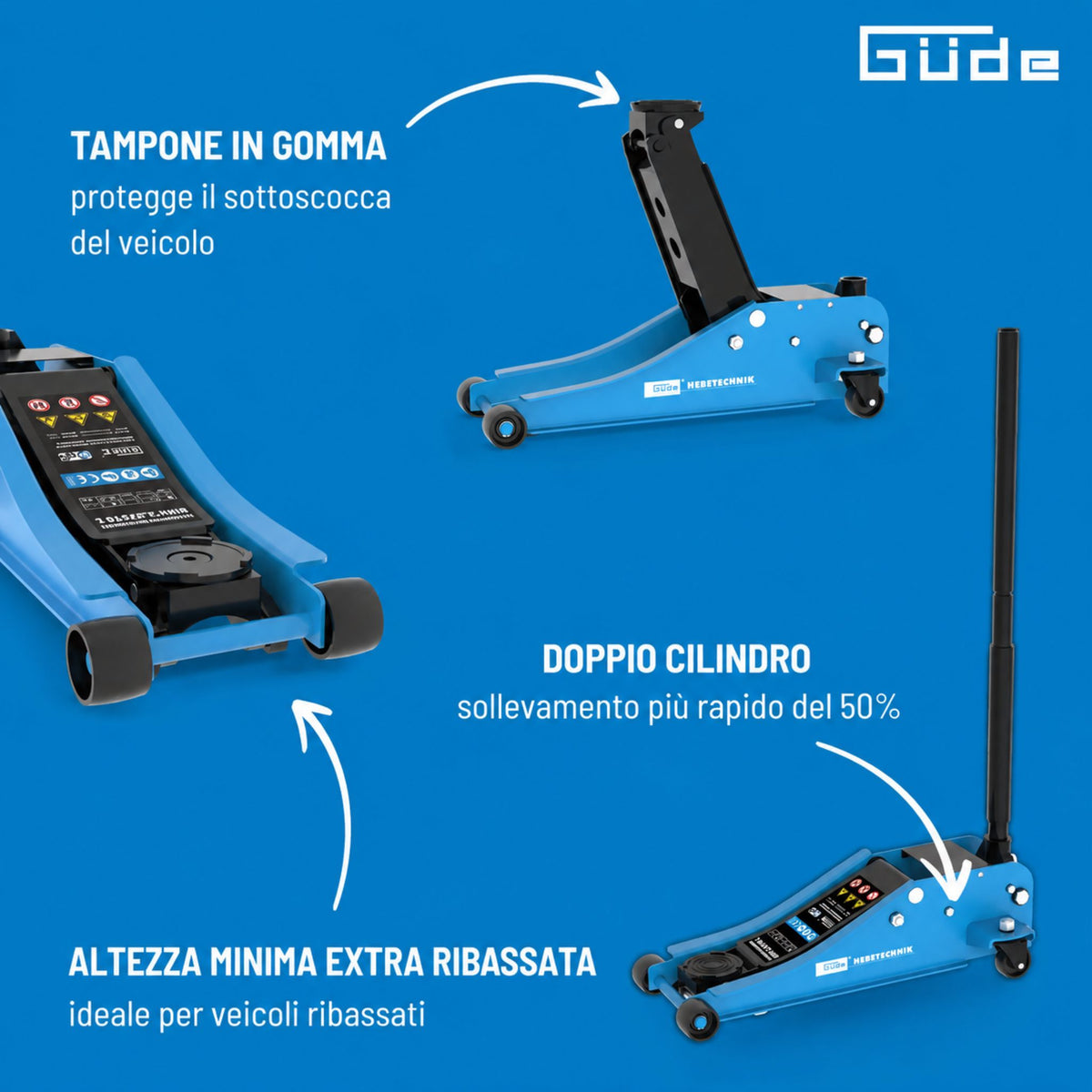 Elevador hidráulico a carrinho Güde GRH 2.5/510L