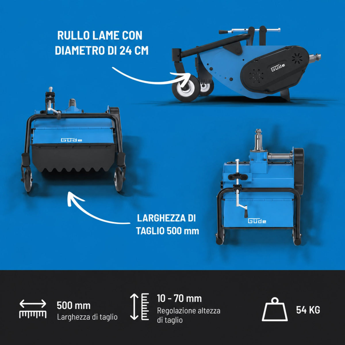 Trincia a flagelli para motocoltivatore Güde GSM 501