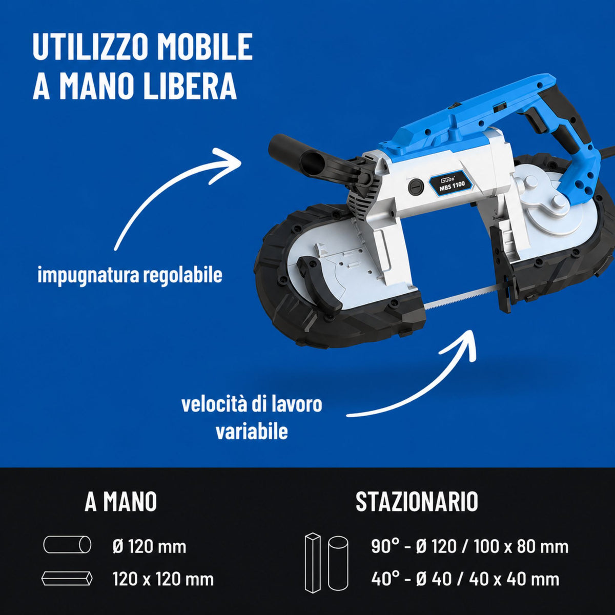 Serra de fita para metal Guede 1100 W