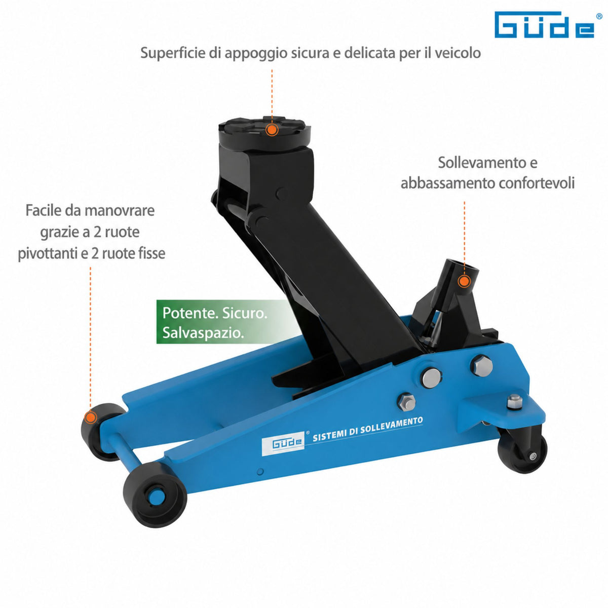 Elevador hidráulico a carrinho Güde GRH 3/470