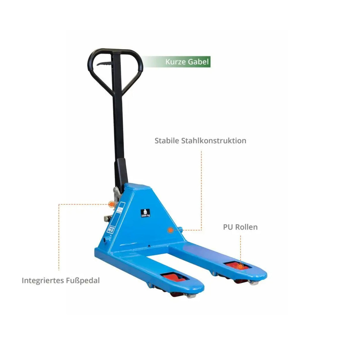 Empilhador manual Güde 2500 kg – PU (garfos 800 mm)
