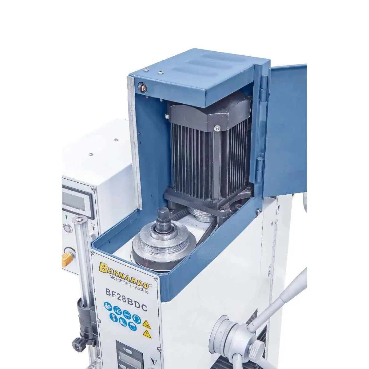 Furadora-fresadora Bernardo BF 28 BDC 230 V com indicatori digitais velocidade e curso