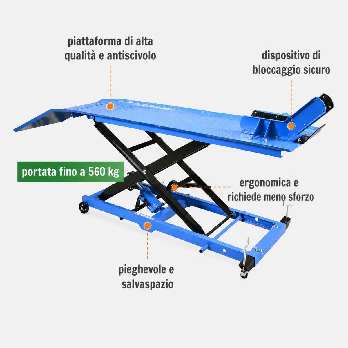 Ponte elevatória motociclette Güde GMR 560