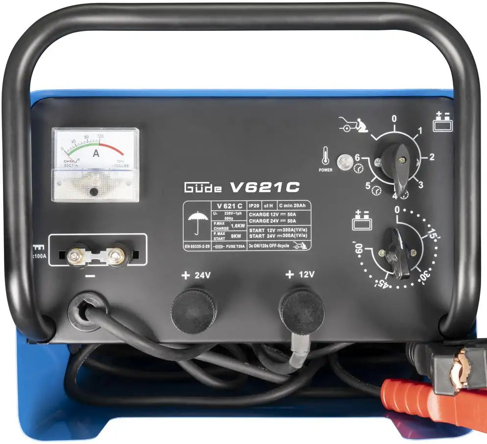Carregador de baterias Güde V 621 C 12/24 V com funzione arranque