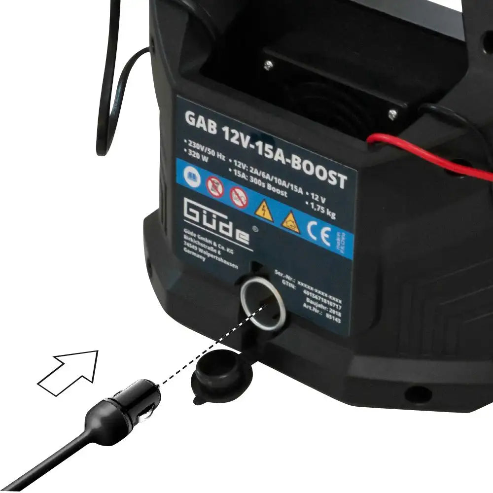 Carregador de baterias automático Güde GAB 12V-15A-BOOST