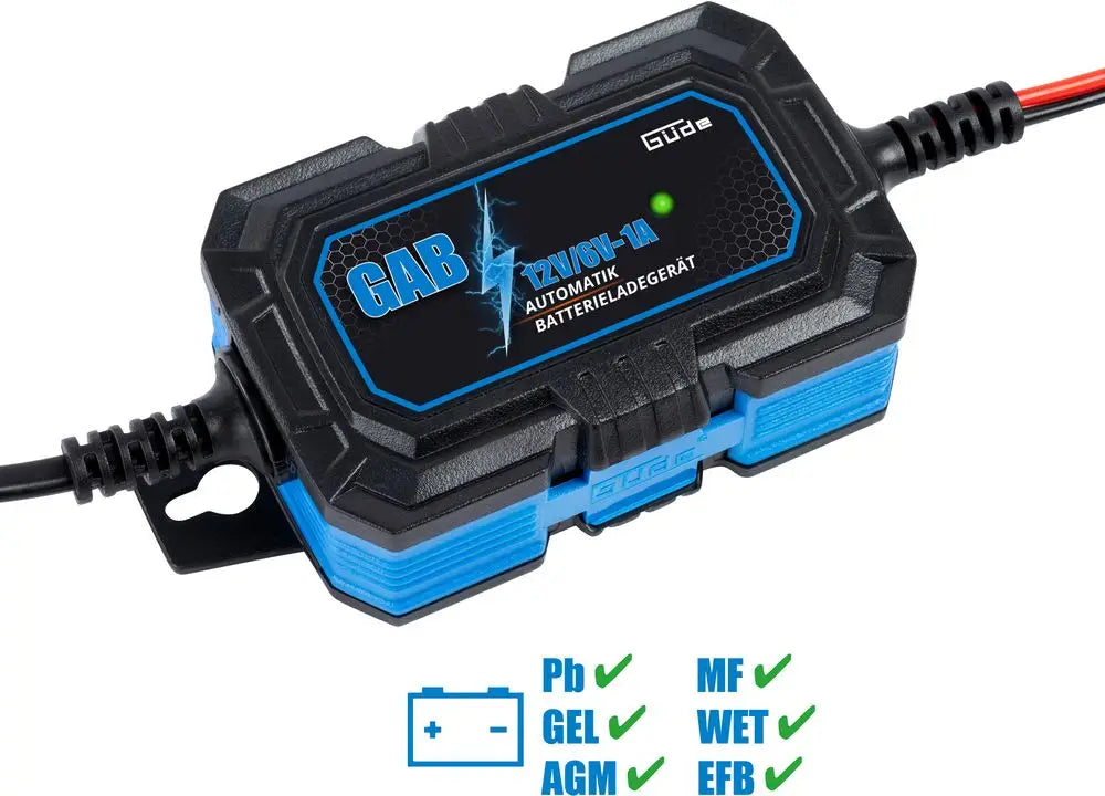 Carregador de baterias automático Güde GAB 12V/6V-1A