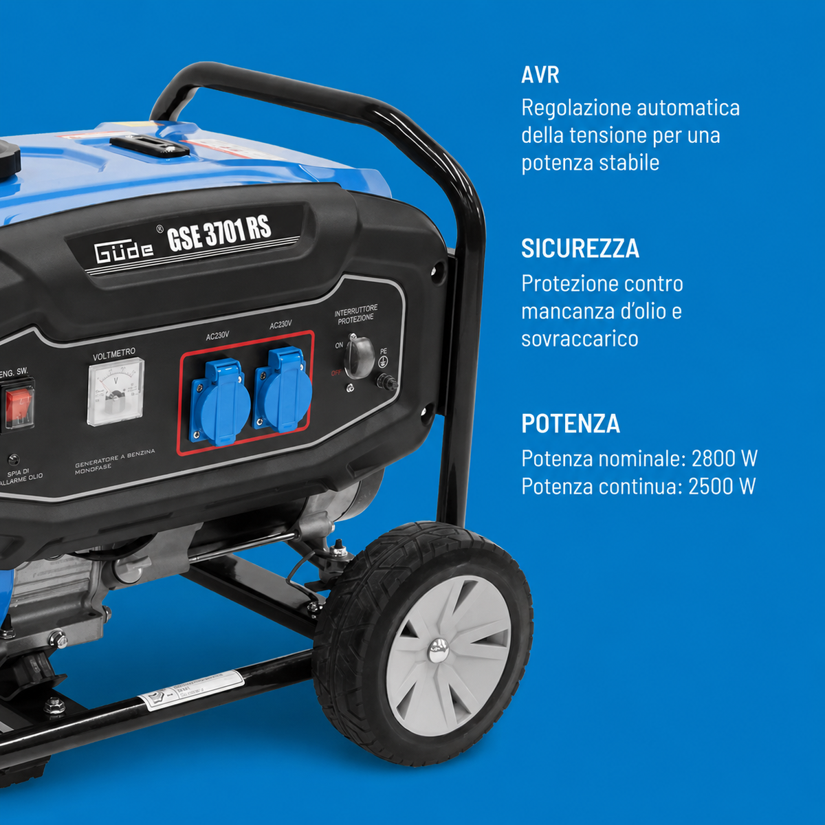 Gerador a gasolina Güde GSE 3701 RS