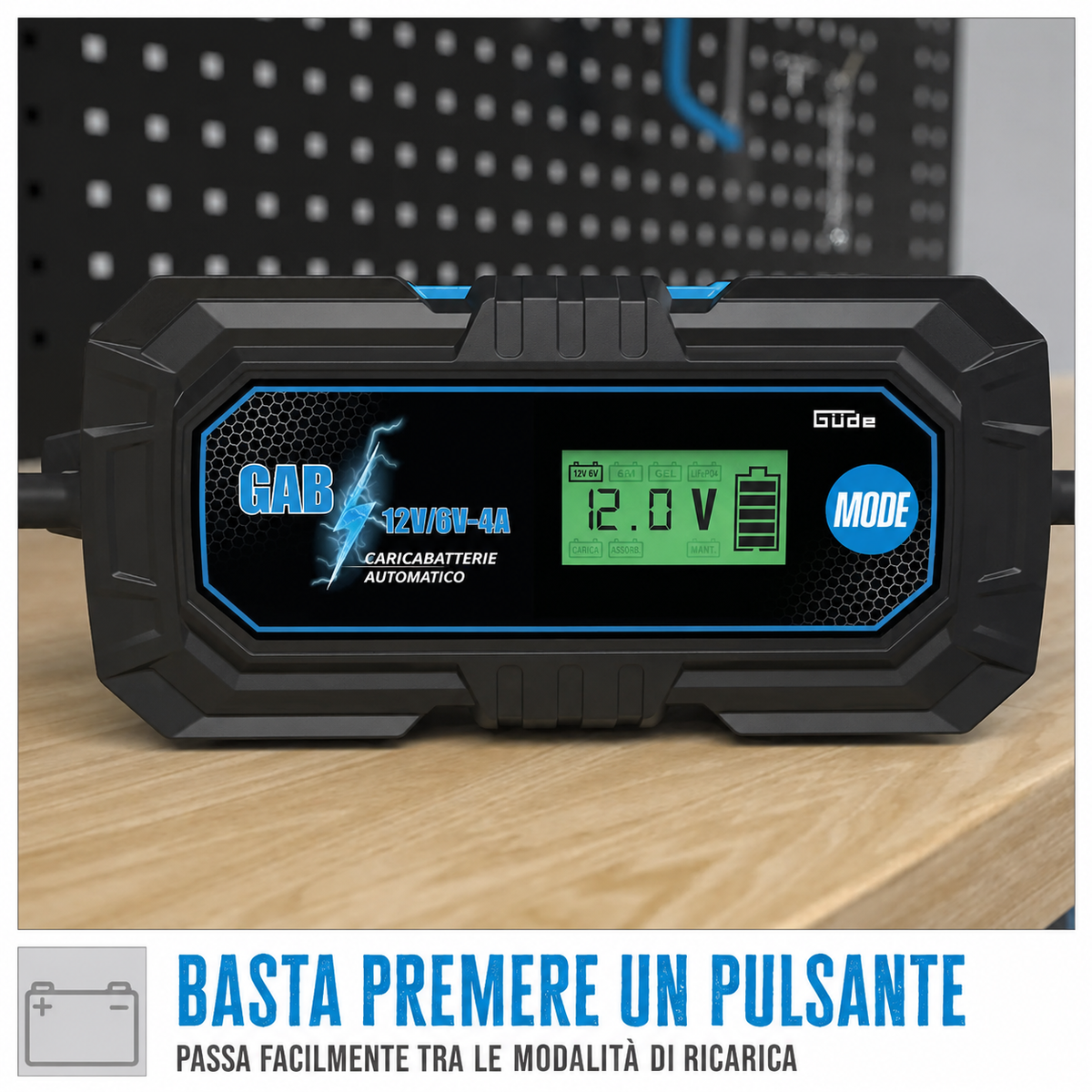 Carregador de baterias automático Güde GAB 12V/6V-4A
