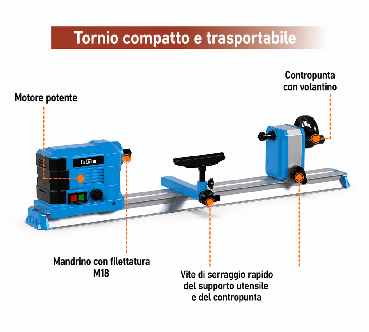 Torno para madeira Guede Güde GDM 600