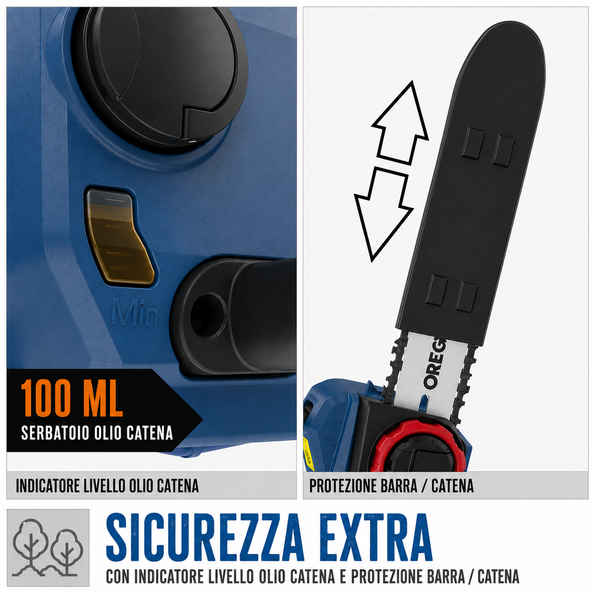 Ferramenta de jardinagem Guede Motosserra a bateria KS 18-401-30