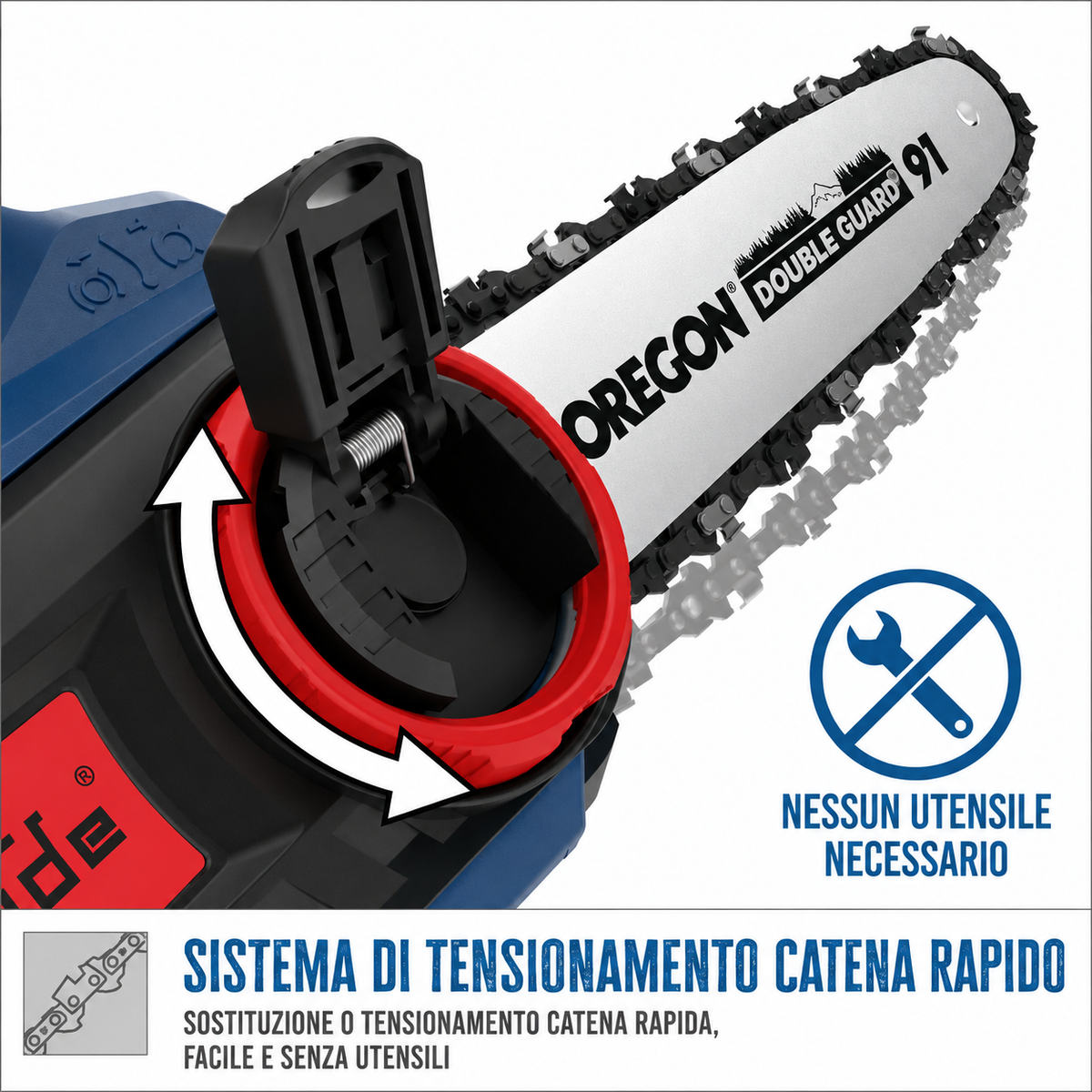 Ferramenta de jardinagem Guede Motosserra a bateria KS 18-401-30