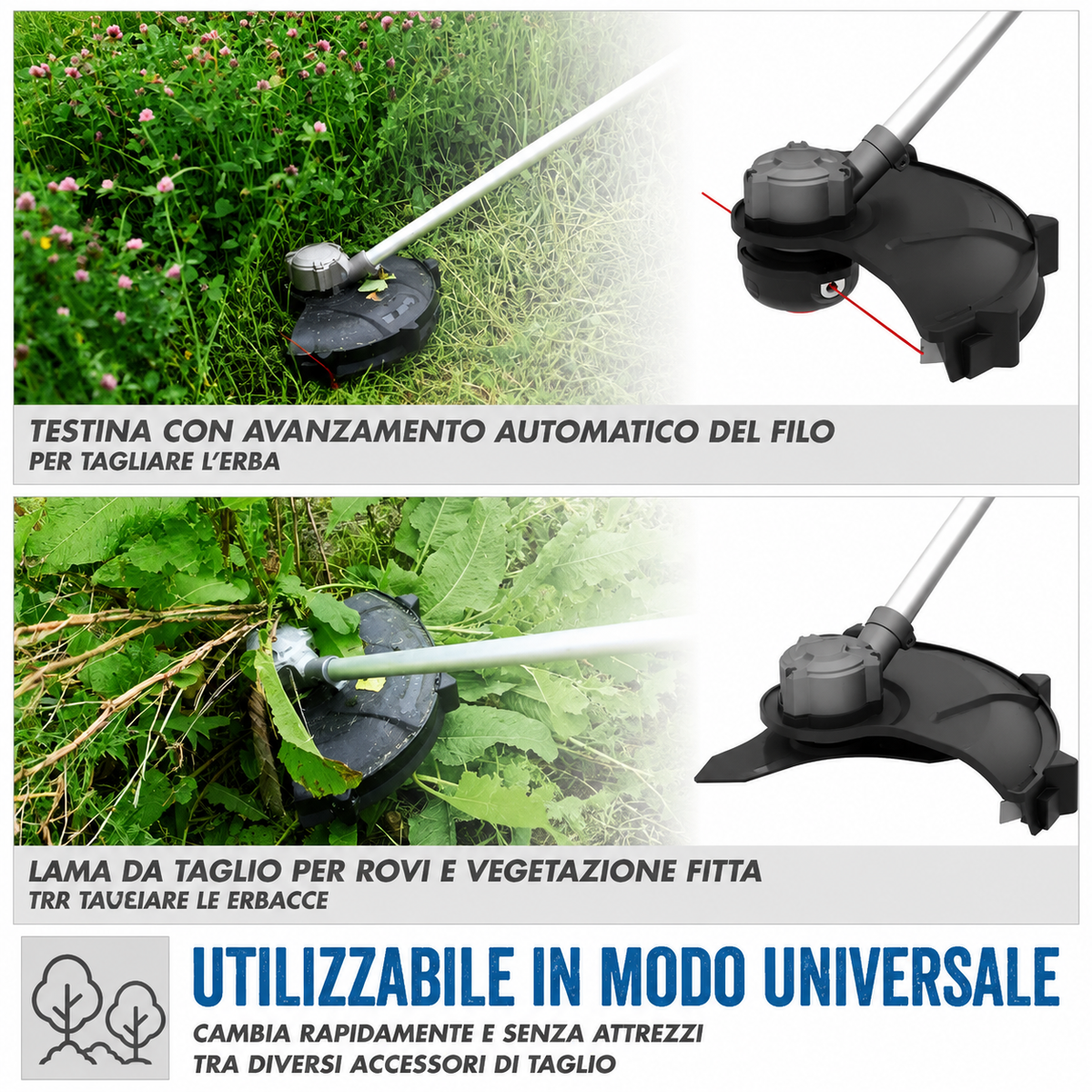 Ferramenta de jardinagem Guede Roçadora a bateria FS 36-0 36V