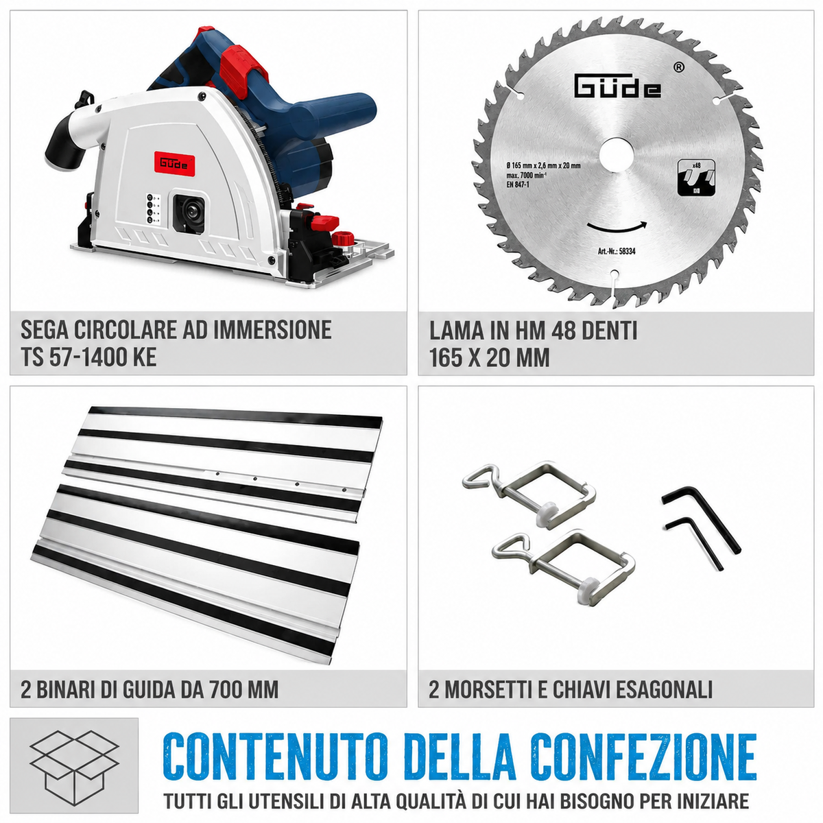 Serra circular manual Guede 1400 KE SET