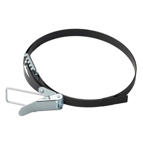 Cinghia di serraggio robusta con chiusura rapida per il montaggio sicuro dei sacchi su aspiratori FP 1 e DC 250 CF.
