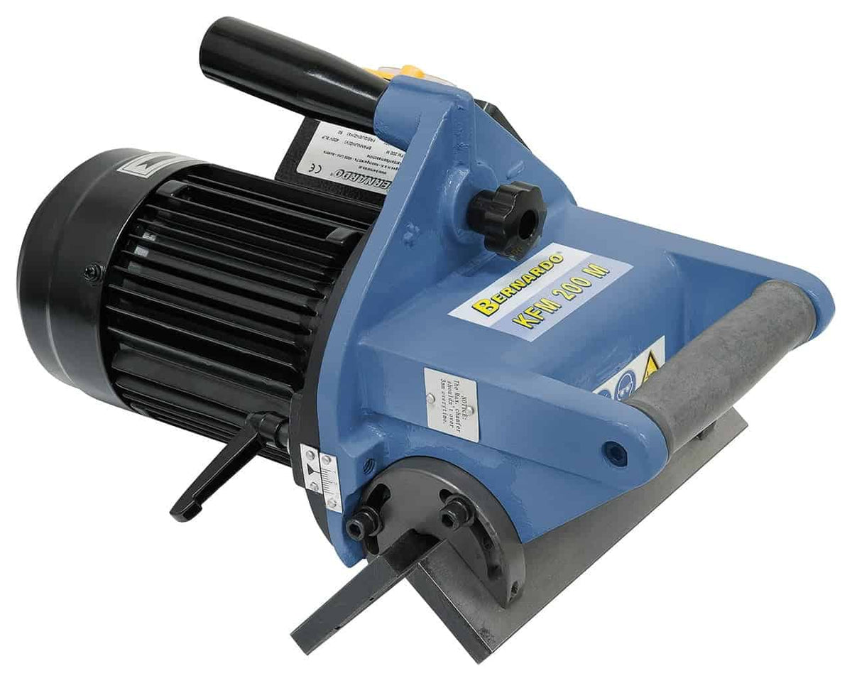 Chanfradora portátil Bernardo KFM 200 M – 400V, chanfro até 10 mm, ângulo 15°-45°