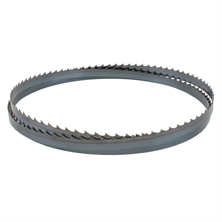 Lama a nastro da 3670 mm con denti temprati a uncino 4 TPI, progettata per tagli profondi su legno tenero e duro. Compatibile con LAGUNA 18BX.