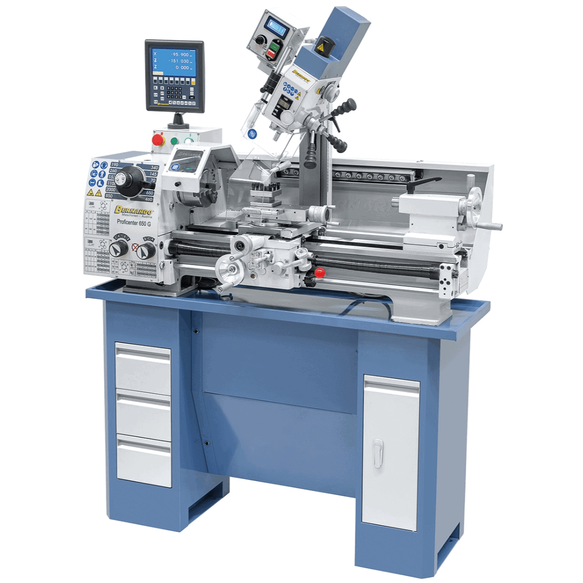 Torno fresadora Bernardo Proficenter 650 G / 400 V com DRO 2 eixos