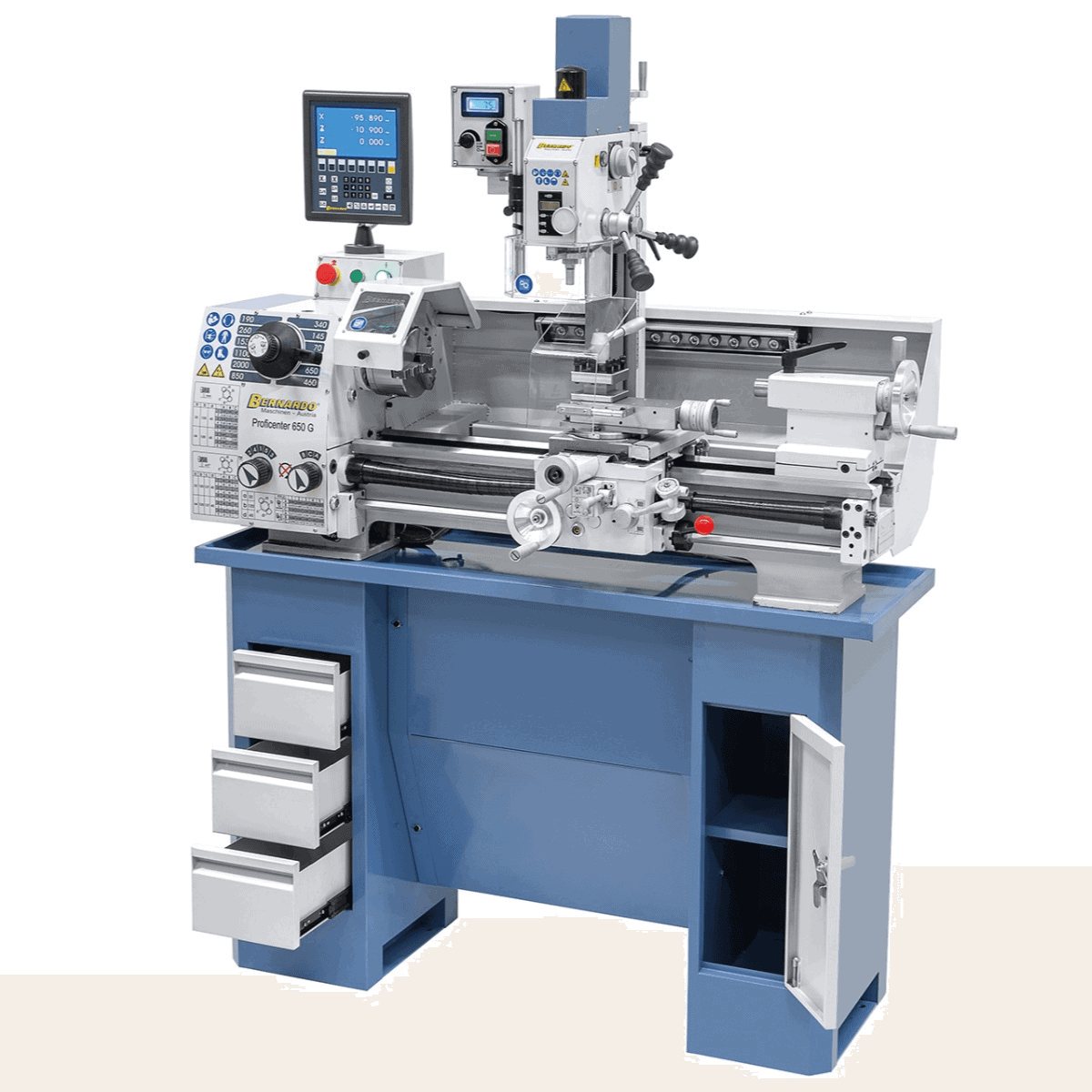 Torno fresadora Bernardo Proficenter 650 G / 400 V com DRO 2 eixos
