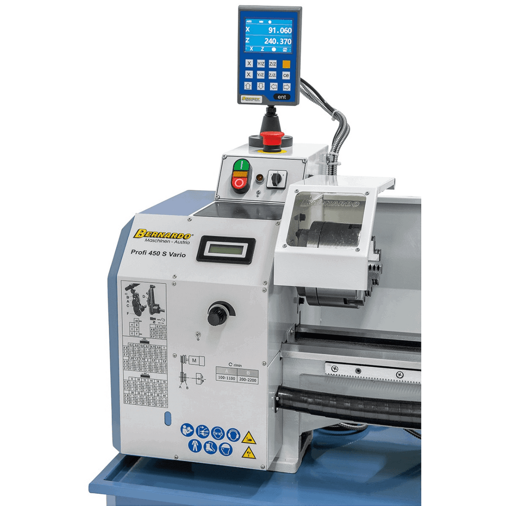 Tornio Bernardo Profi 450 S Vario 230V con DRO 2 assi DT40
