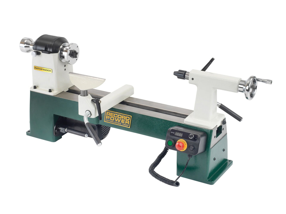 Combo Record Power Pathfinder – Torno de bancada com Bucha, Pinças e Extensão do barramento