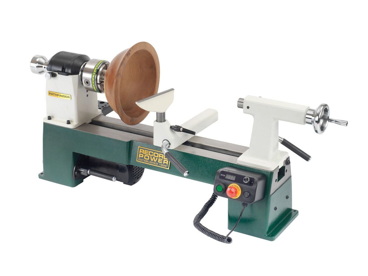 Combo Record Power Pathfinder – Torno de bancada com Bucha, Pinças e Extensão do barramento