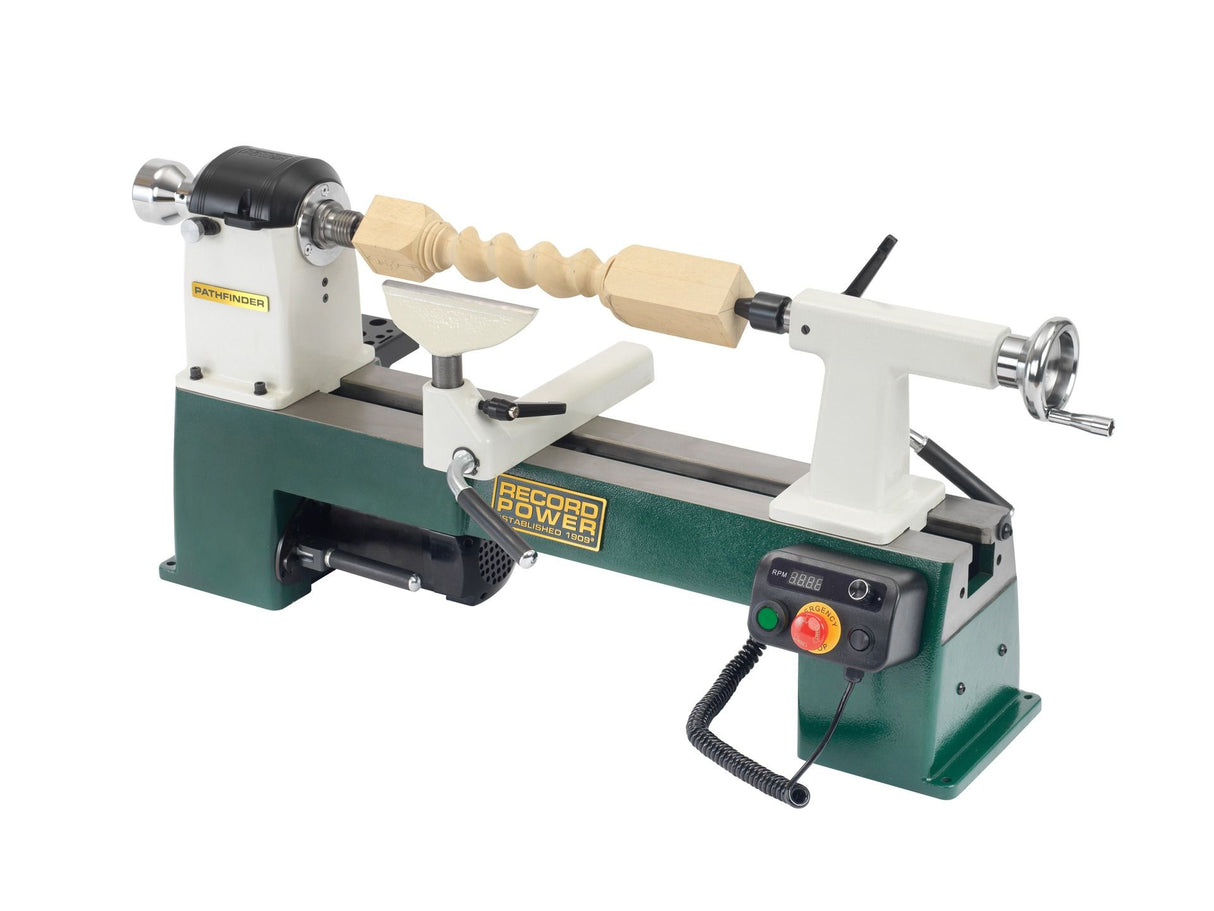 Combo Record Power Pathfinder – Torno de bancada com Bucha, Pinças e Extensão do barramento