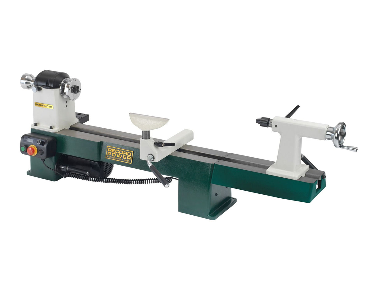 Combo Record Power Pathfinder – Torno de bancada com Bucha, Pinças e Extensão do barramento
