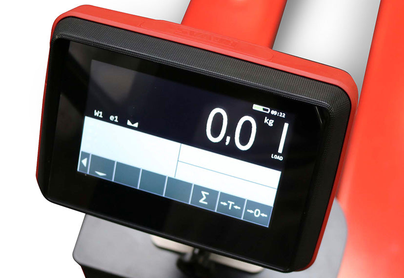 Porta-paletes pesapallet RAVAS 5200 – touchscreen 5", multirange 0,2/0,5/1 kg