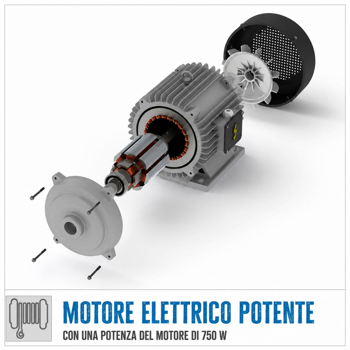 Paranco elettrico Güde GSZ 200/400 – portata 200 kg in tiro diretto o 400 kg con carrucola, fune 12 m