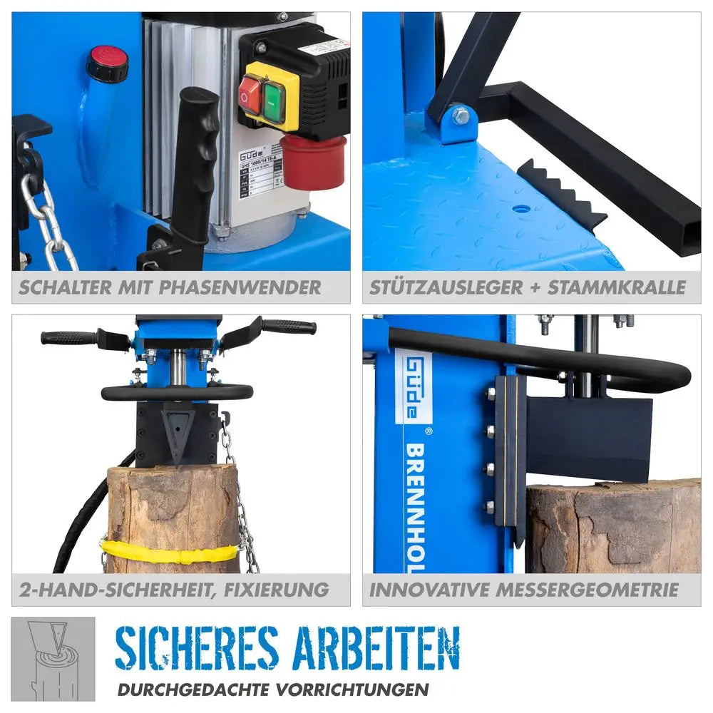 Spaccalegna Güde GHS 1000/14TE-A – 14 ton, verticale 400 V
