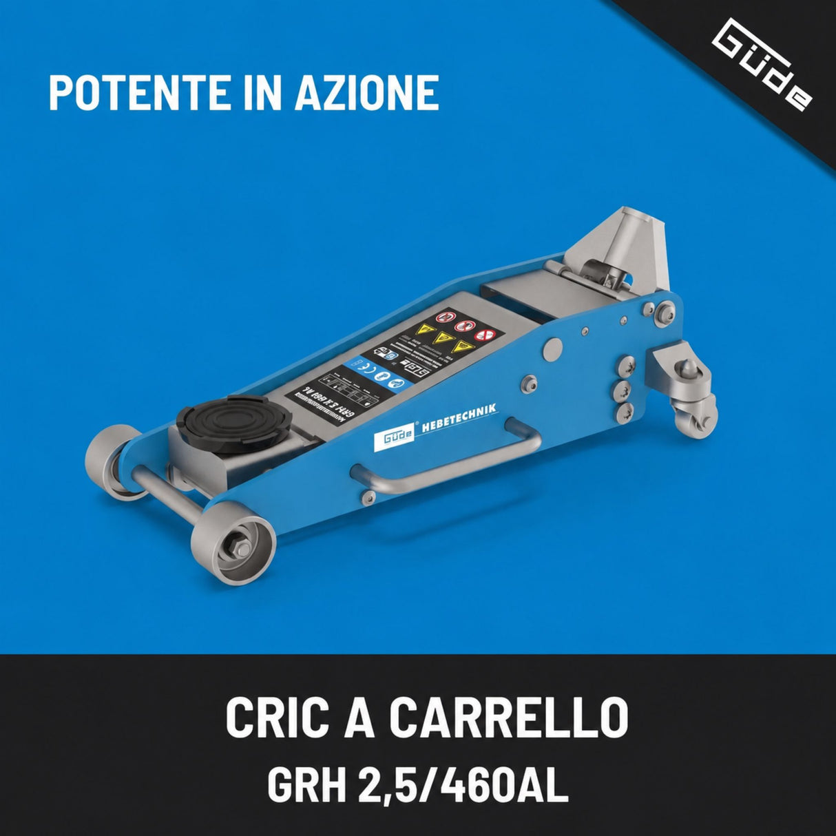 Sollevatore idraulico a carrello Güde GRH 2.5/460AL